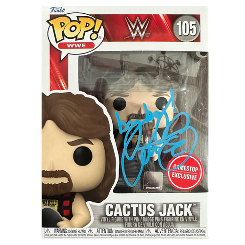 Mick Foley Autographed - Cactus Jack GameStop - Funko Pop