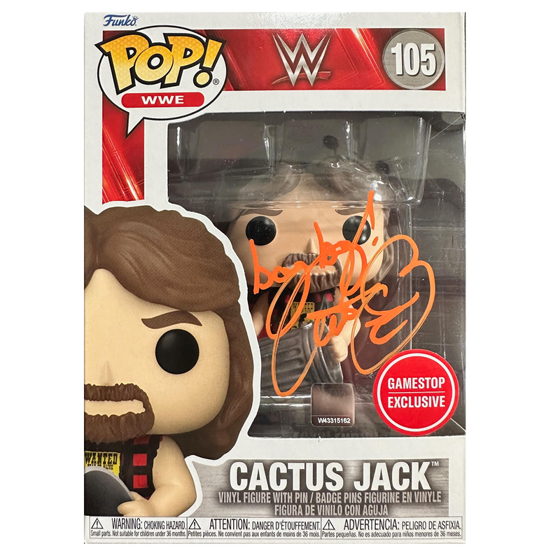 Mick Foley Autographed - Cactus Jack GameStop - Funko Pop