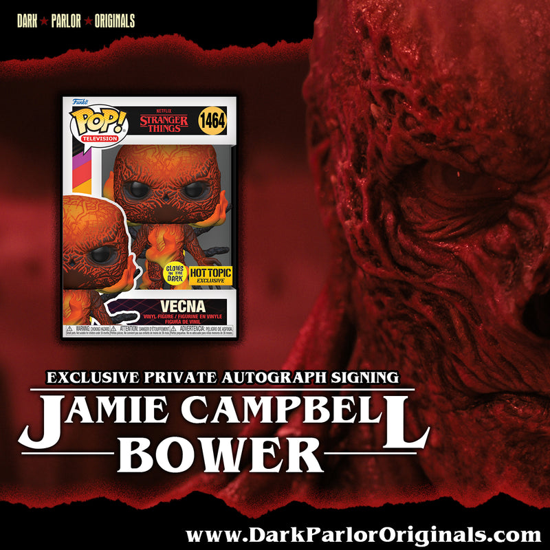 Jamie Campbell Bower - Autographed Vecna - Hot Topic Exclusive Funko Pop
