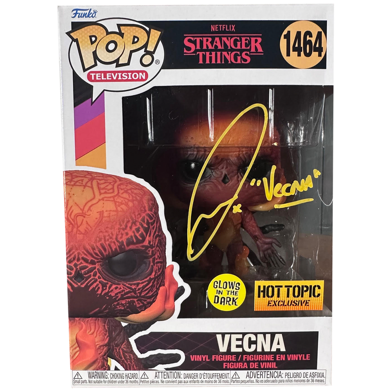 Jamie Campbell Bower Autograph - Hot Topic Exclusive Vecna Funko Pop