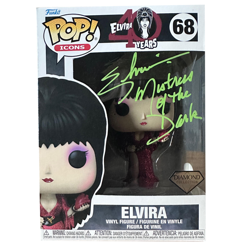 Elvira Autographed Funko Pop - #68 Diamond Collection