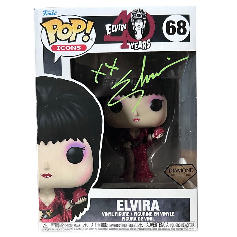 Elvira Autographed Funko Pop - #68 Diamond Collection