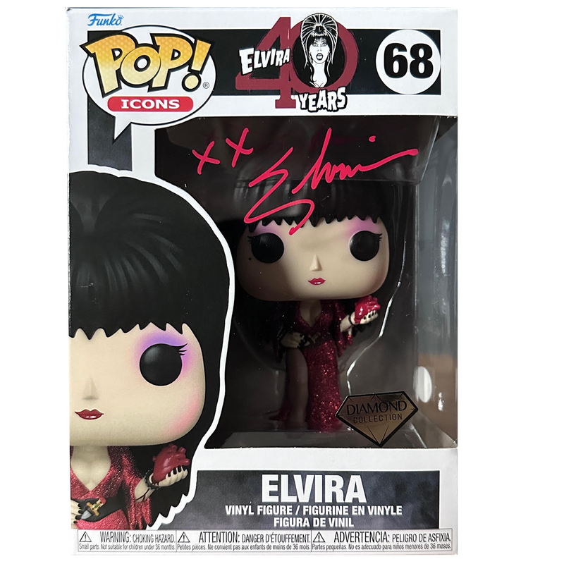 Elvira Autographed Funko Pop - #68 Diamond Collection