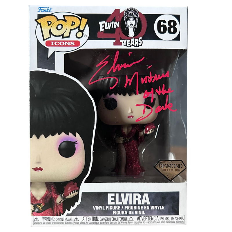 Elvira Autographed Funko Pop - #68 Diamond Collection