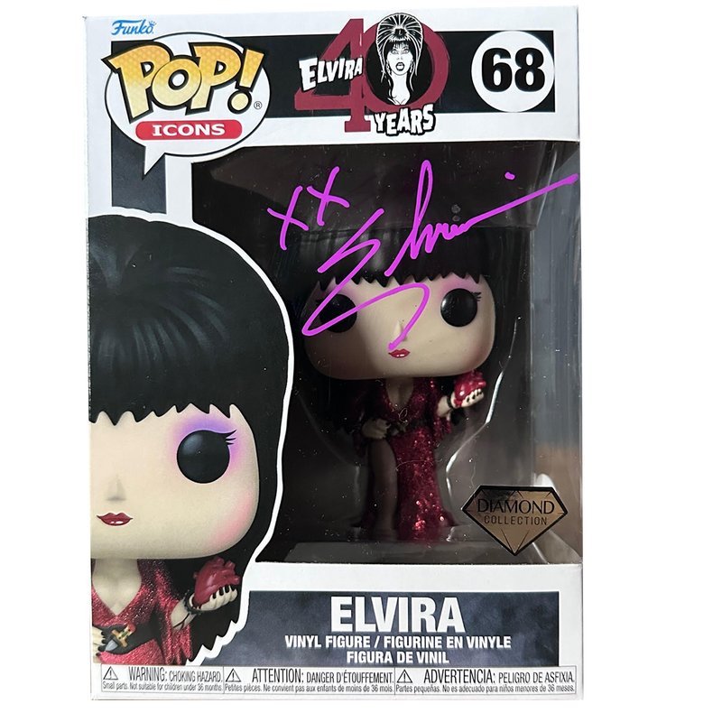 Elvira Autographed Funko Pop - #68 Diamond Collection