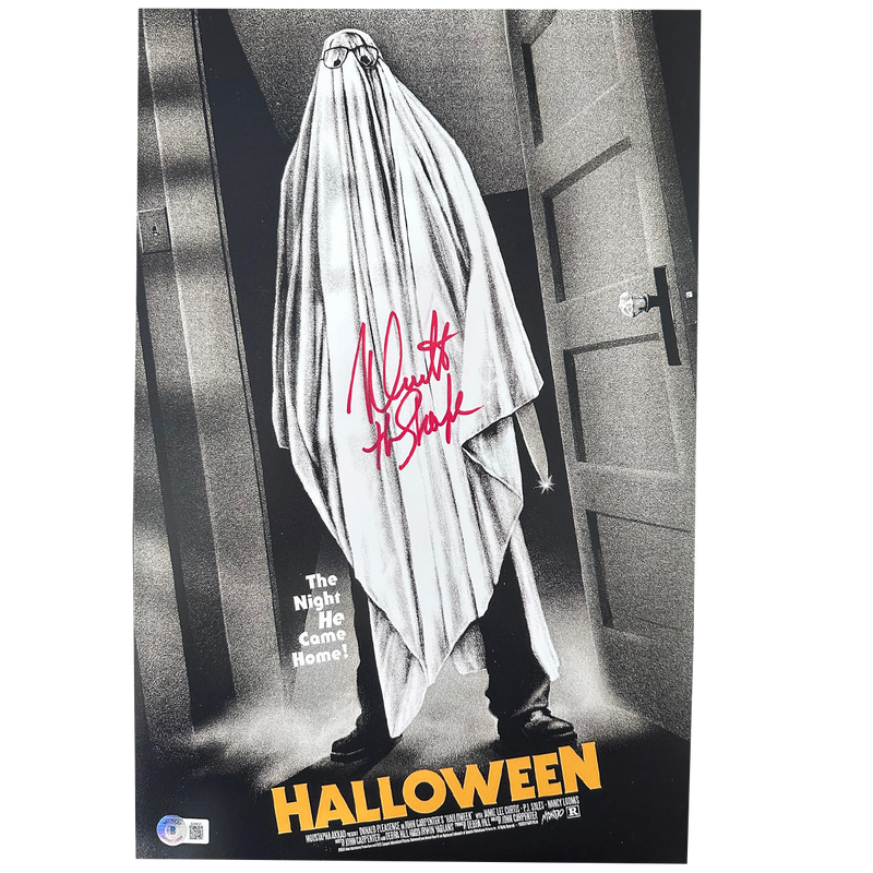 Nick Castle Autographed 'Bed Sheet' Mini-Poster