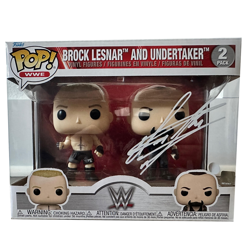 Undertaker Autographed Brock Lesnar 2-Pack Funko