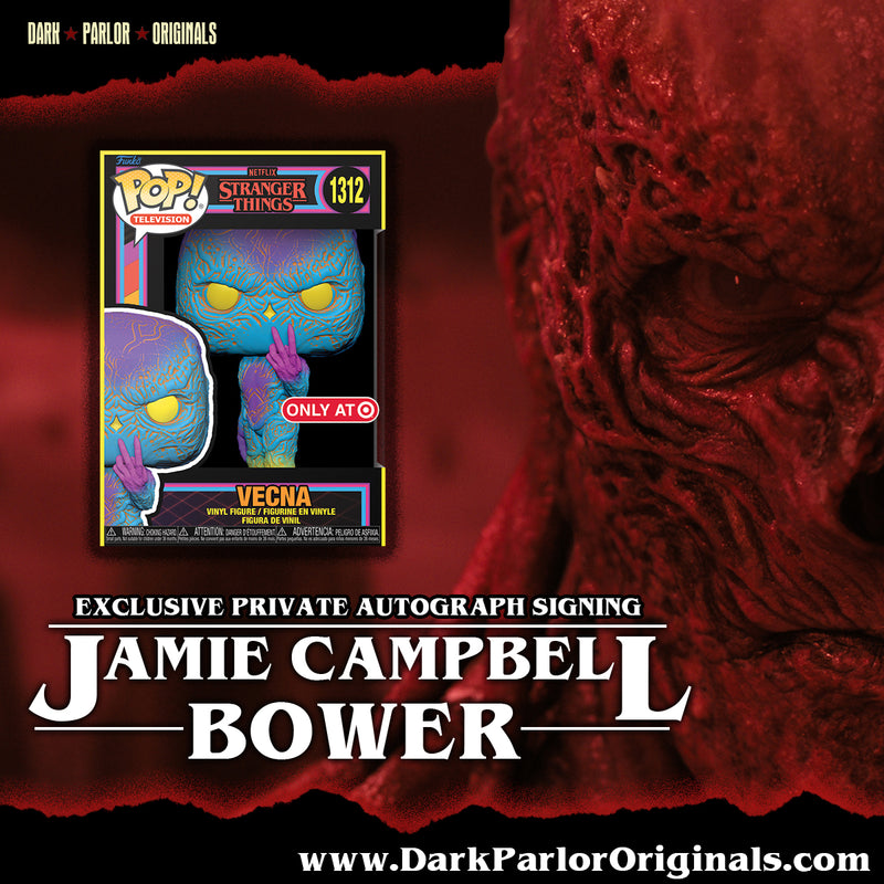 Jamie Campbell Bower - Autographed Vecna - Target Exclusive Black Light Funko