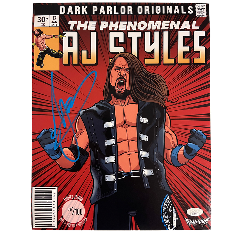 AJ Styles - Autographed Comic Cover Print 11"x14"