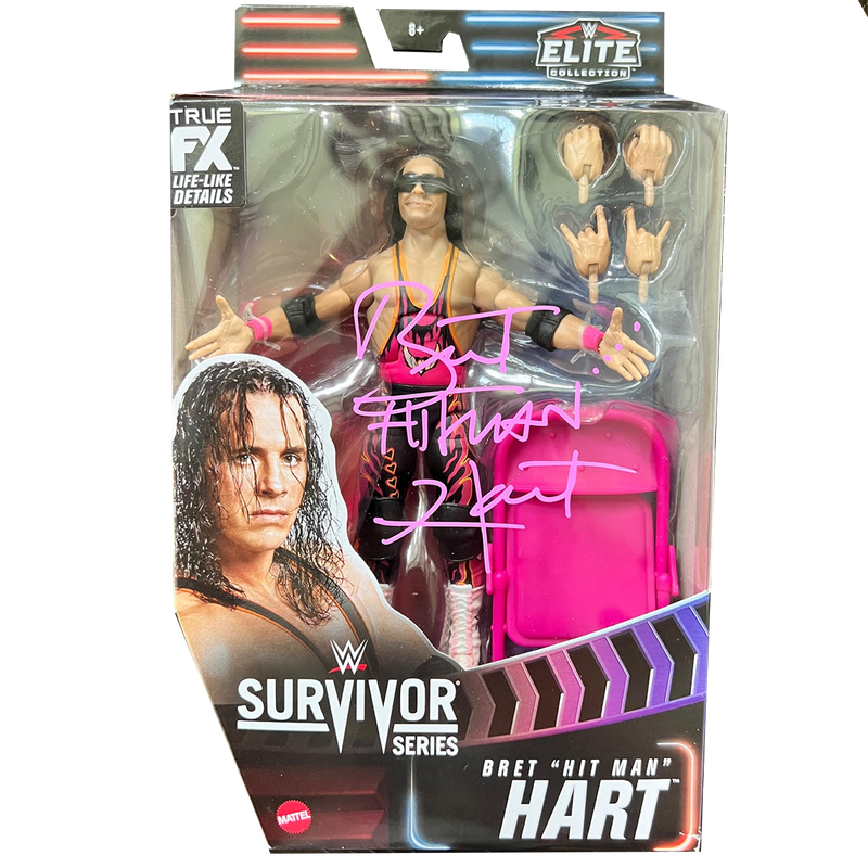 Bret Hart Autographed Elite Figure