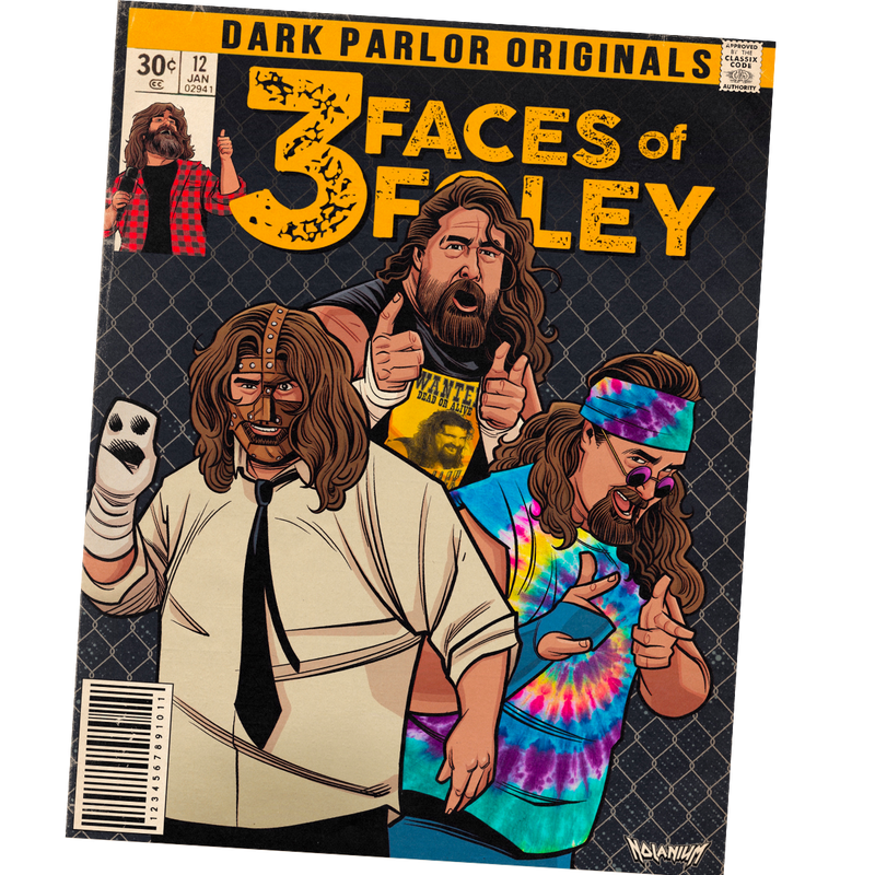 Mick Foley - 3 Faces of Foley Comic Print