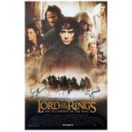 Lord of the Rings - Fellowship Poster Autographed by Sean Astin + Elijah Wood Combo
