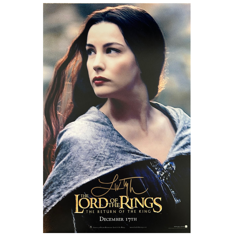 Liv Tyler Autographed 'Arwen' Lord of the Rings Mini-Poster