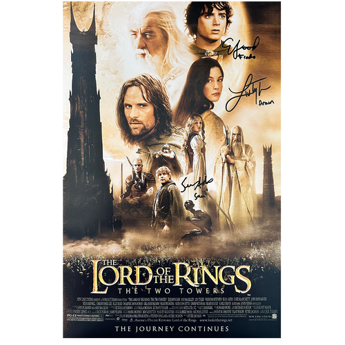 Lord of the Rings - The Two Towers Poster - (3 Signatures) Liv Tyler, Sean Astin + Elijah Wood