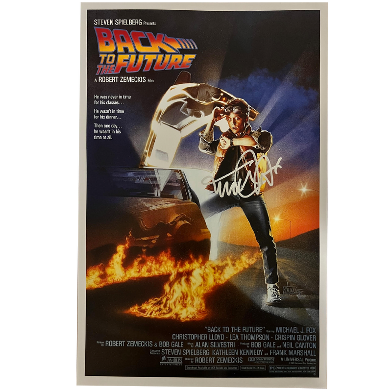 Michael J Fox Autographed BTTF Part 1 Poster