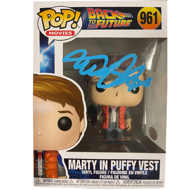 Michael J Fox - Autographed Marty Puffy Vest Pop