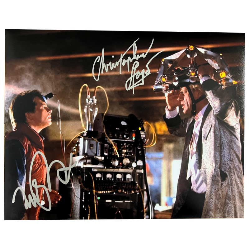 Michael J Fox + Christopher Lloyd Autographed Photo #1