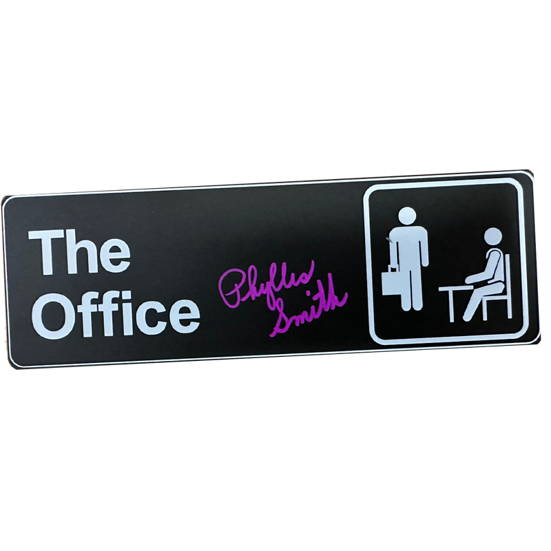 Phyllis Smith Autographed 'Office Sign'