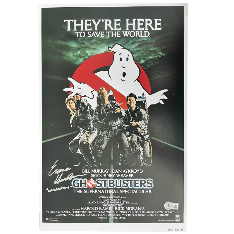 Ernie Hudson Autographed Ghostbusters Movie Poster