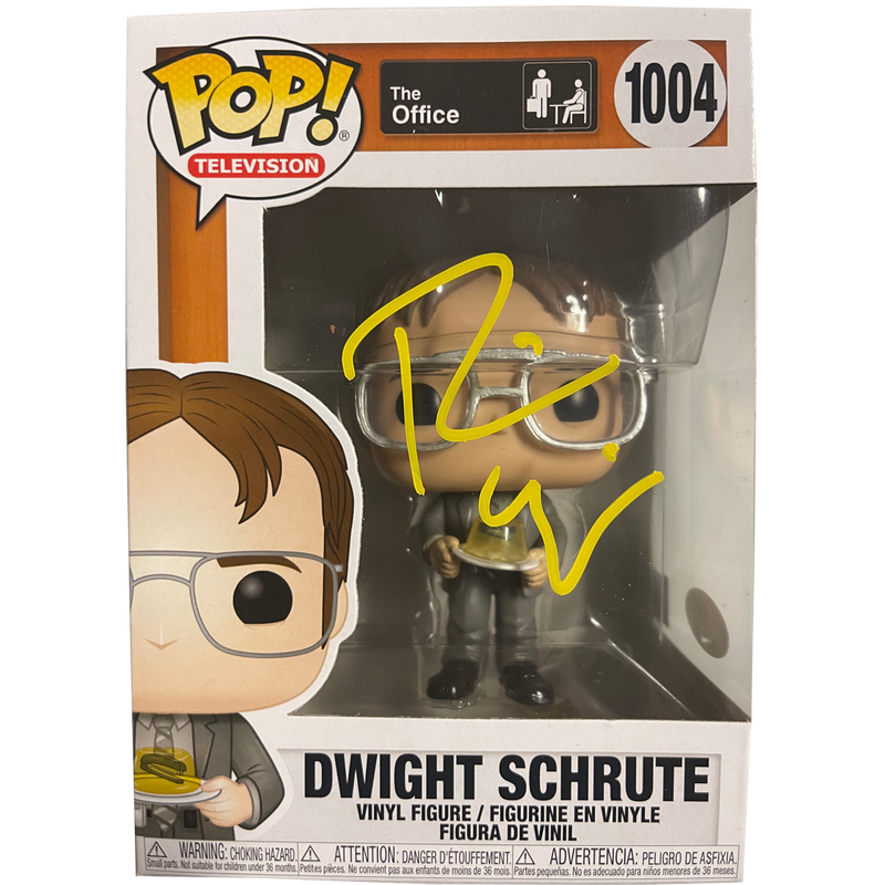 Rainn Wilson - Autographed Dwight with Gelatin Stapler Funko Pop