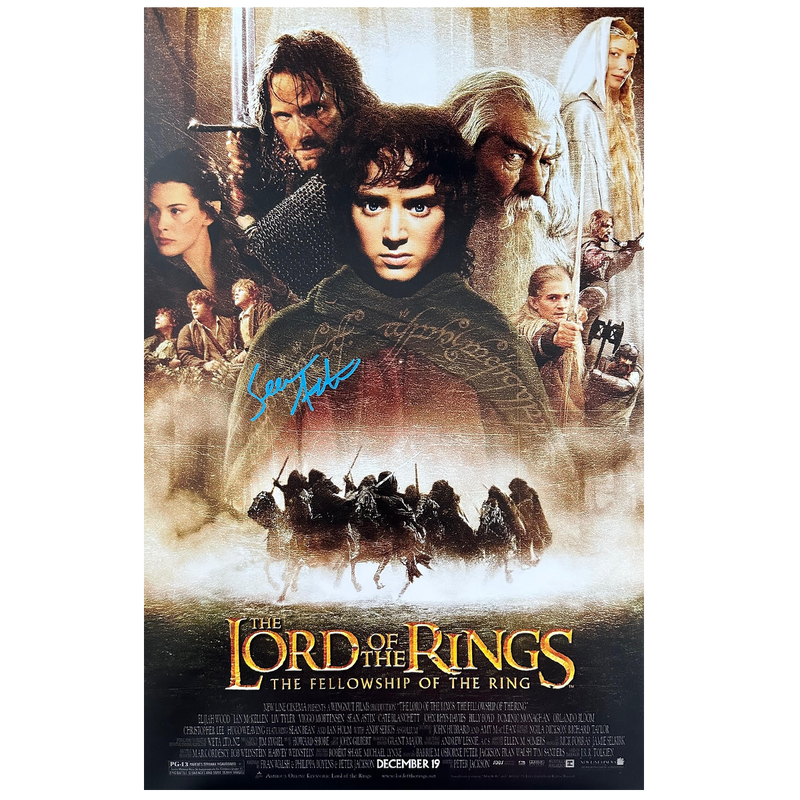 Sean Astin Autographed 'Fellowship of the Ring' Mini-Poster