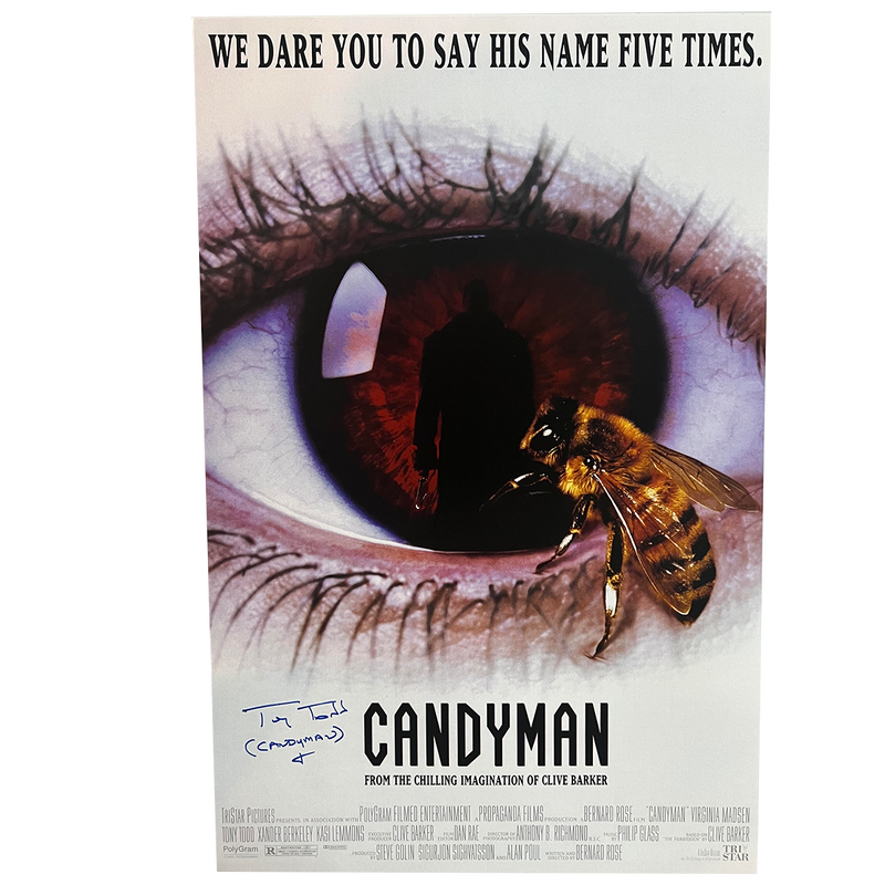 Tony Todd Autographed CandyMan Poster